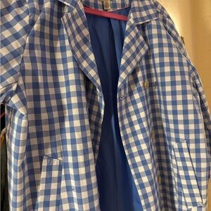 Gingham patterned spring jacket